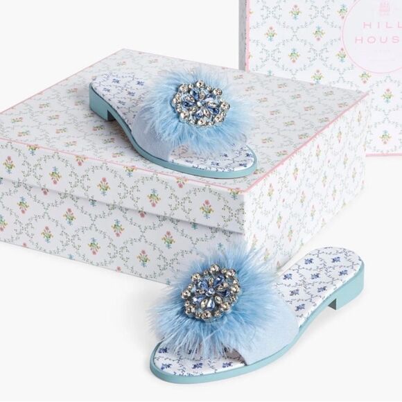 Hill House The City Slide Rhinestone Embellishment with Ostrich Feathers - Picture 10 of 10